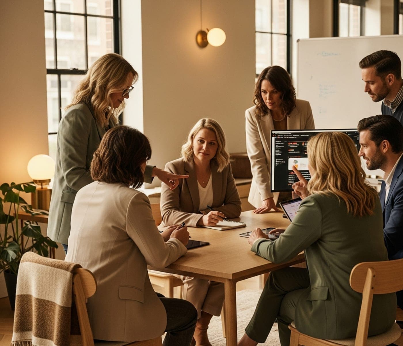 The Fits You team working together — natural light
