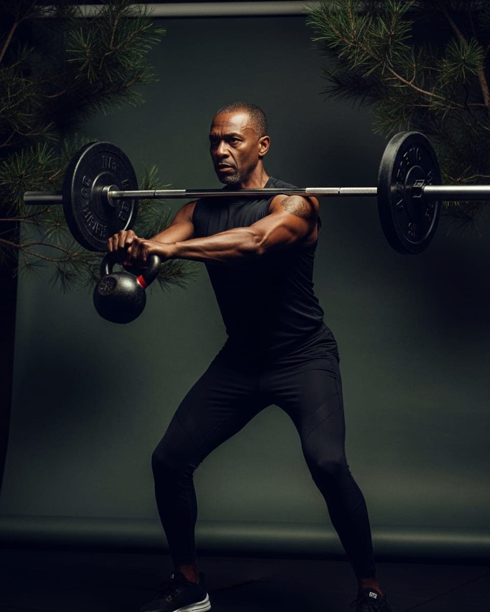 Athlete training — natural light, confident, strong