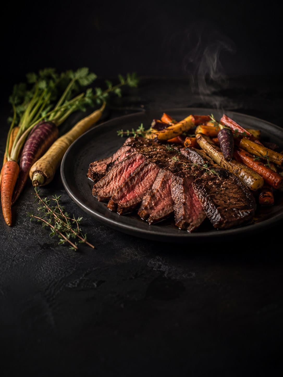 Grass-Fed Sirloin, Roasted Root Veg