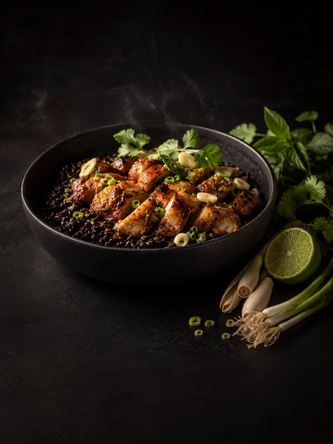 Lemongrass Chicken, Forbidden Rice